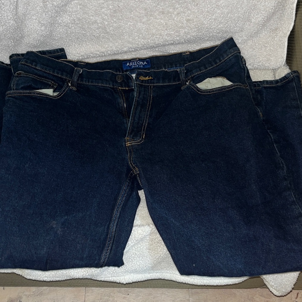 Arizona Jean Company Men's Dark Wash Flex Loose Straight
